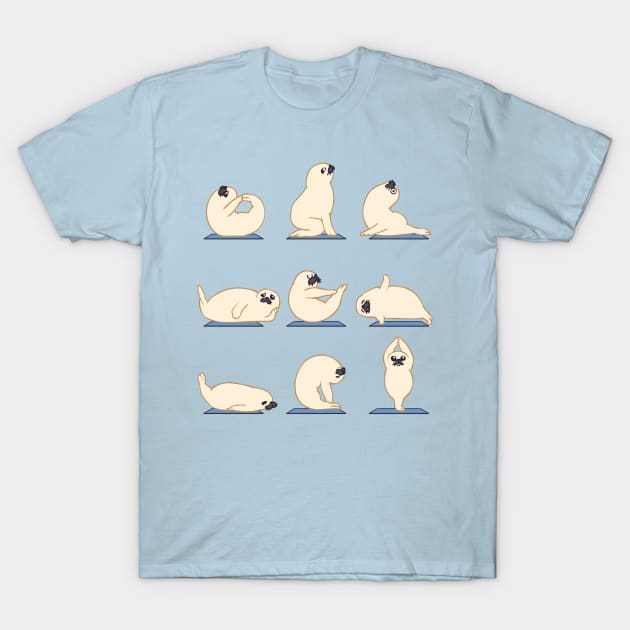 Baby Seal Yoga T-Shirt by huebucket